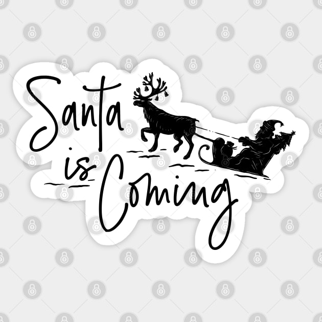 Santa is Coming Xmas 2020 Vol1 Sticker by Merchsides